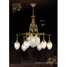 Special Design Egg Shade Brass Chandelier Pendant Light (MD0710-6+1)